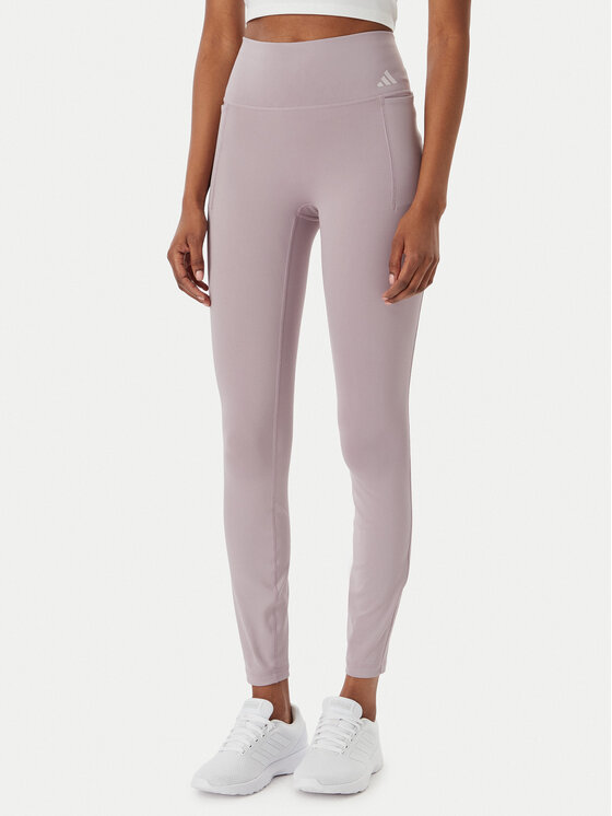 adidas Legginsy Optime Workout KD9252 Fioletowy Slim Fit