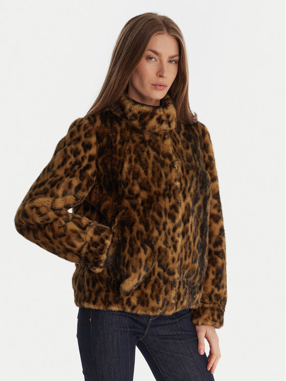 Guess Futro W5BL65 W3900 Brązowy Regular Fit
