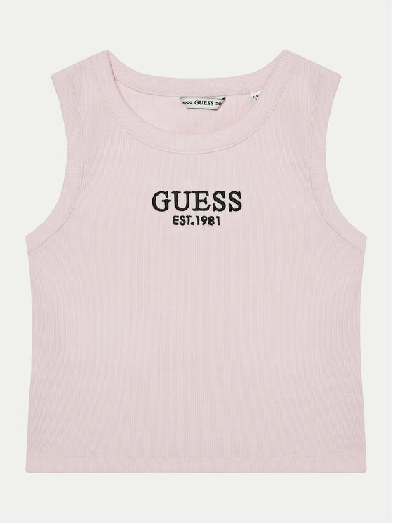 Guess Top J4YI16 KBZP4 Różowy Regular Fit
