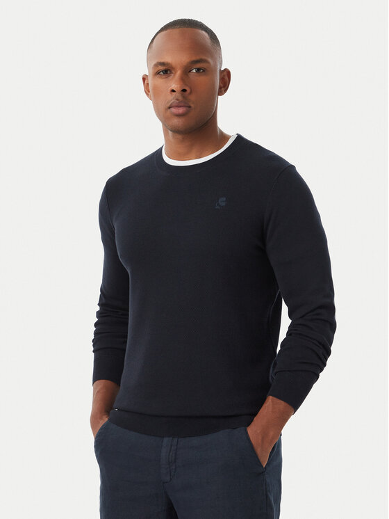 KARL LAGERFELD Sweter 655008 561398 Granatowy Regular Fit