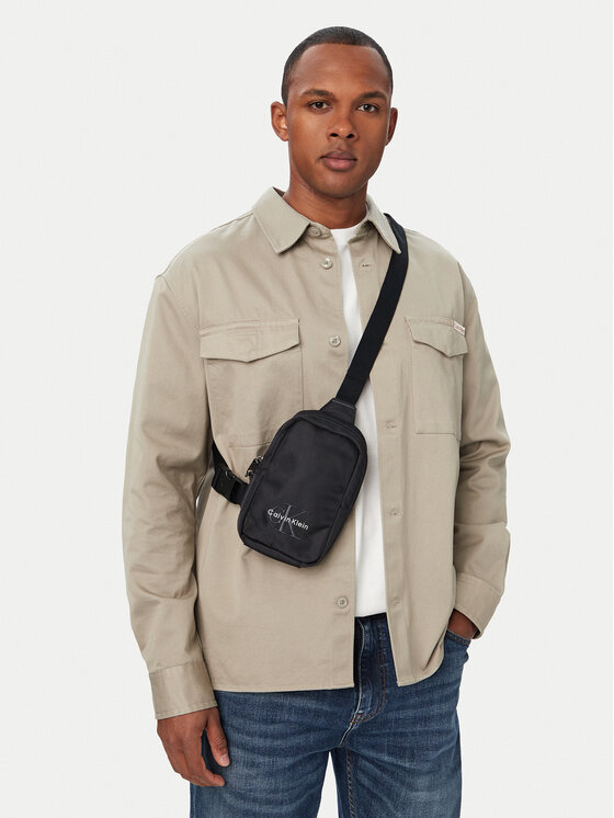 Calvin Klein Saszetka piersiowa Bold Phon Crossbody LV04D1263G Czarny