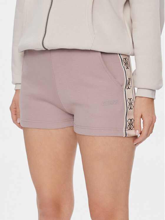 Guess Szorty sportowe Britney V3GD13 KB3P2 Beżowy Loose Fit