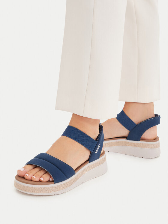 Skechers Sandały BOBS Sun Ray 114413/NVY Granatowy