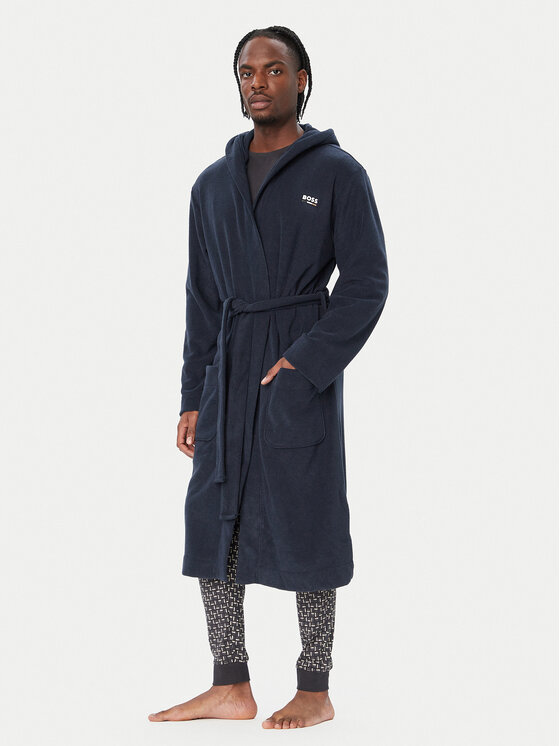 BOSS Szlafrok Terry Robe 50550685 Granatowy Relaxed Fit