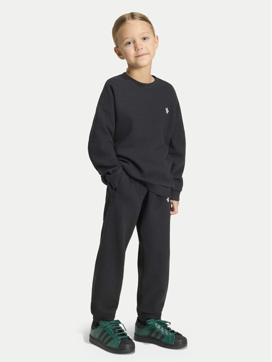 adidas Dres Loose Sweat Jogger Set KT1768 Czarny Regular Fit