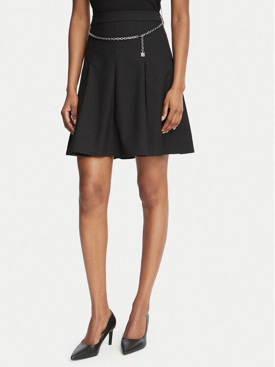 HUGO Spódnica midi Rejulia-1 50567468 Czarny A-Line Fit