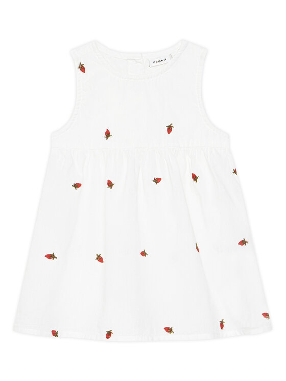 NAME IT Sukienka codzienna Derilla 13240054 Biały Regular Fit