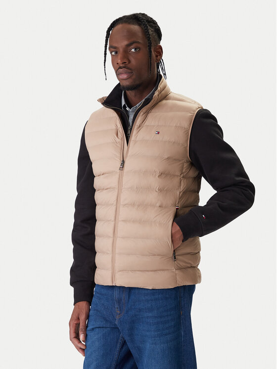 Tommy Hilfiger Kamizelka MW0MW37677 Beżowy Regular Fit