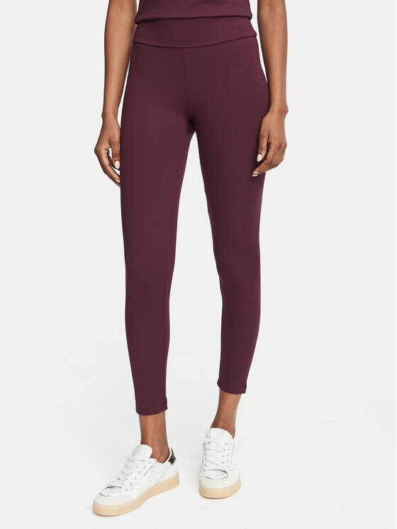 Guess Legginsy V6BB25 K6732 Bordowy Slim Fit