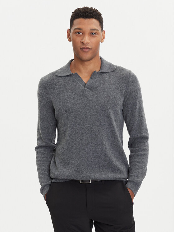 Marc O'Polo Sweter 529 5144 60150 Szary Regular Fit
