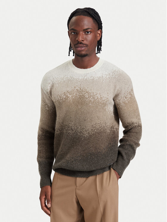 KARL LAGERFELD Sweter 655025 564307 Brązowy jasny Regular Fit
