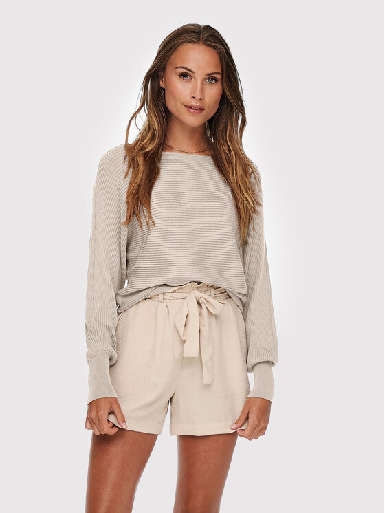 ONLY Sweter Adaline 15226298 Beżowy Relaxed Fit