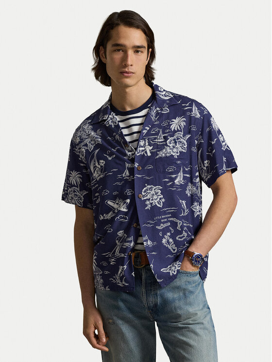 Polo Ralph Lauren Koszula 710B14282001 Granatowy Classic Fit