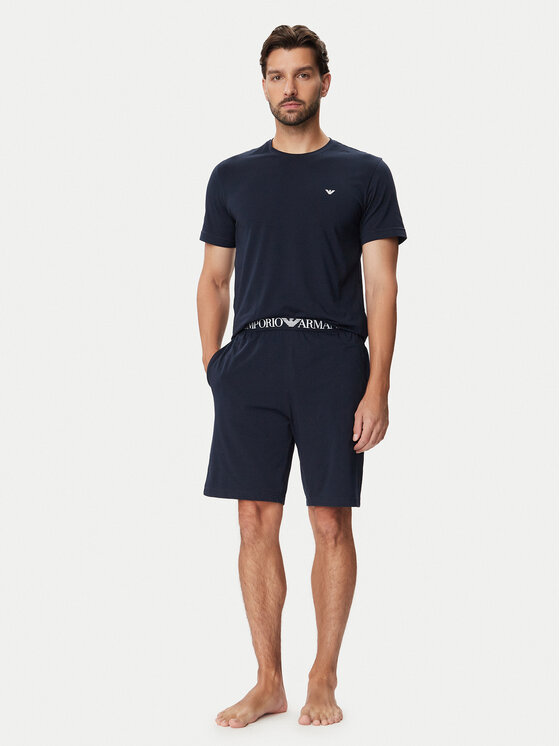Emporio Armani Underwear Piżama EM000400 AF25017 UB102 Granatowy Regular Fit
