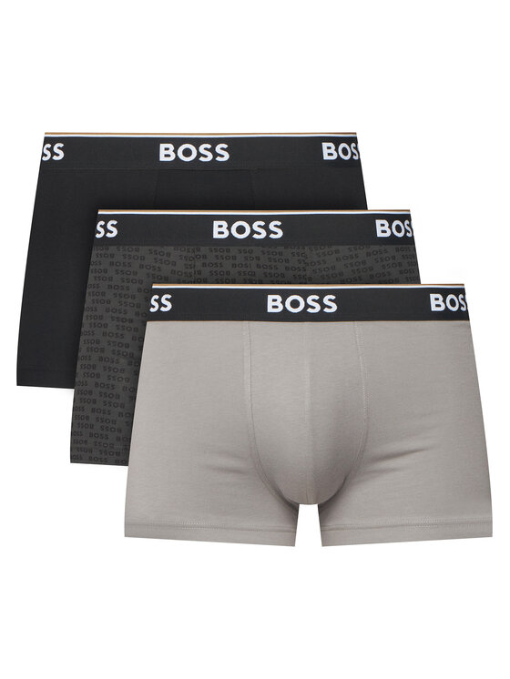 BOSS Komplet bokserek Trunk 3P Power Desig 50554443 Szary
