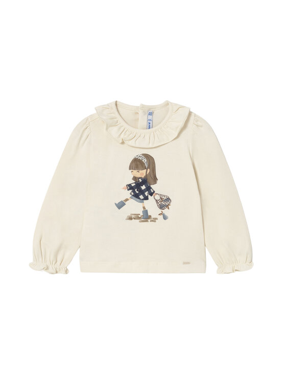 Mayoral Bluzka 2076 Écru Regular Fit