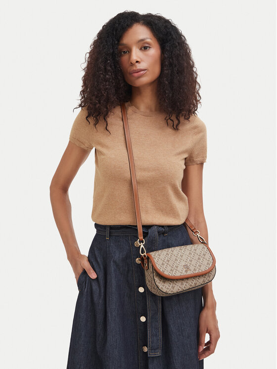 Tommy Hilfiger Torebka Th Monoplay Saddle Bag AW0AW19172 Beżowy jasny