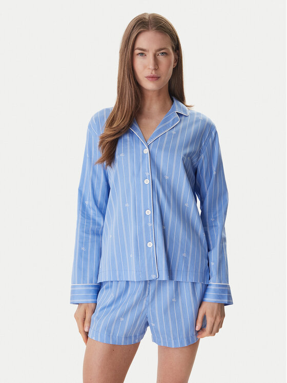 LAUREN RALPH LAUREN Piżama ILN12490 Niebieski Regular Fit