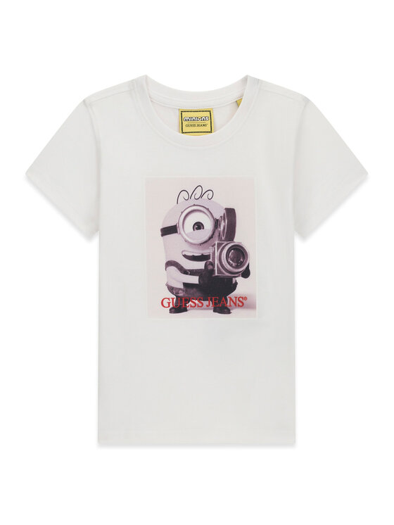 Guess Jeans T-Shirt N6YI27 K6651 Biały Regular Fit