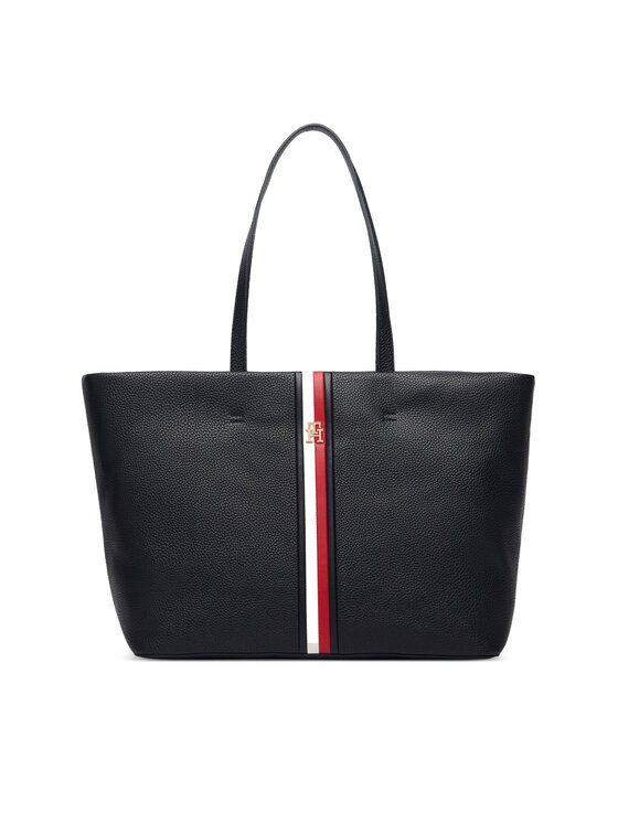 Tommy Hilfiger Torebka Th Corp Ess Tote AW0AW19334 Granatowy