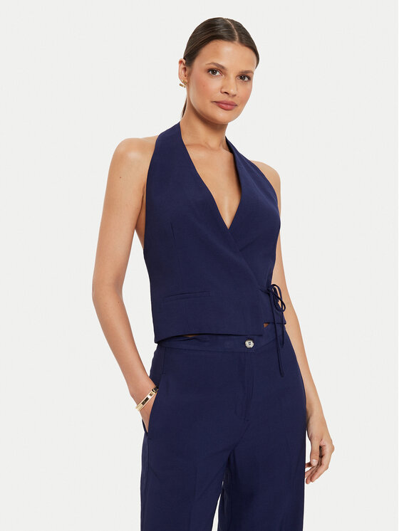 ViCOLO Kamizelka TB1429 Granatowy Regular Fit