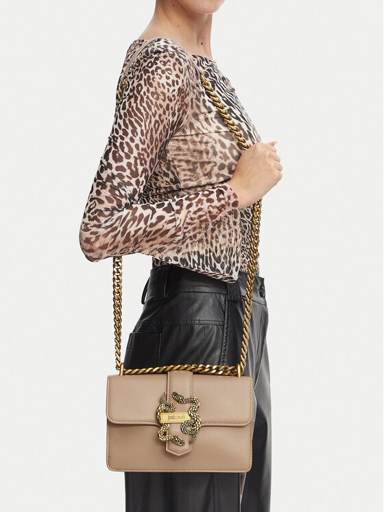 Just Cavalli Torebka Iconic Snakes 81RA4BAF ZSA89 Beżowy
