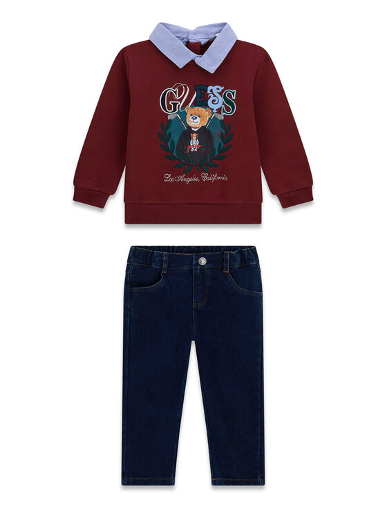 Guess Komplet bluza i spodnie materiałowe N6YG07 K5170 Kolorowy Regular Fit