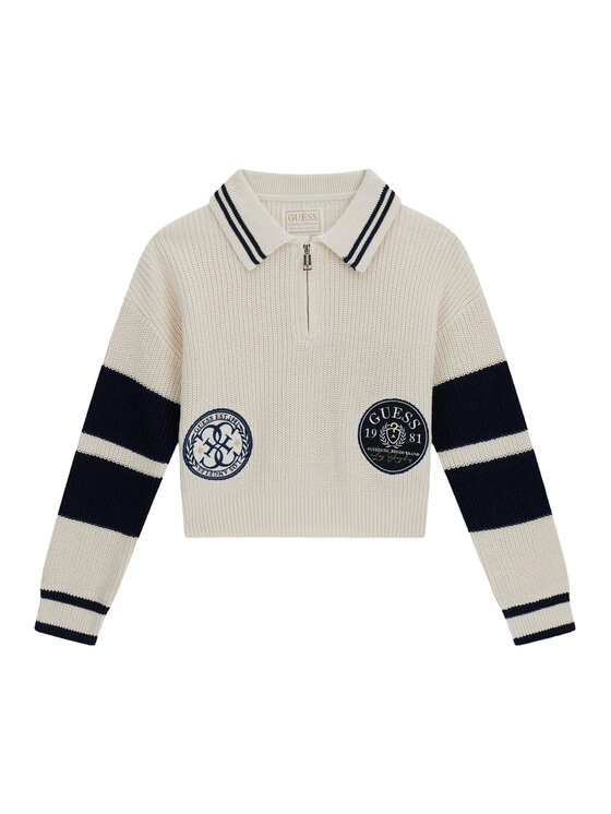 Guess Sweter J6YR03 Z0833 Kremowy Regular Fit