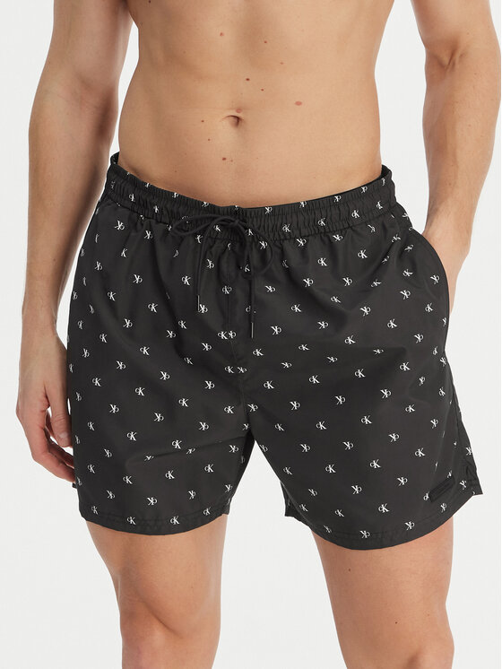 Calvin Klein Swimwear Szorty kąpielowe LV00N61027 Czarny Regular Fit
