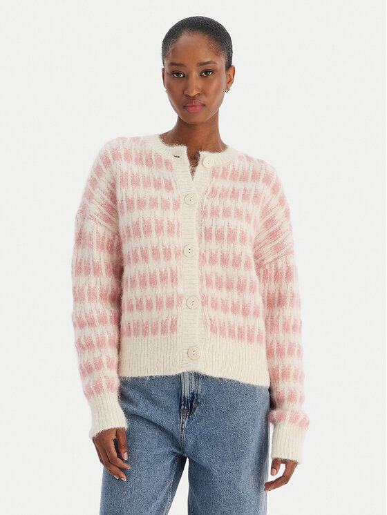 Vero Moda Kardigan Lisa 10336622 Beżowy Regular Fit