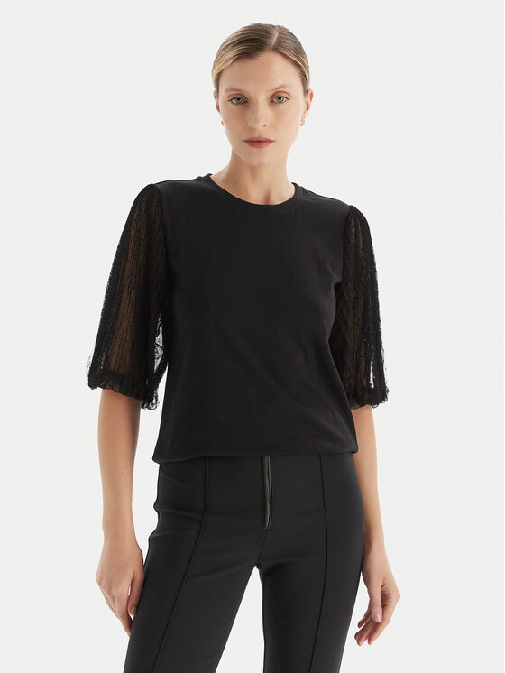 TWINSET Bluzka 252TT2310 Czarny Regular Fit