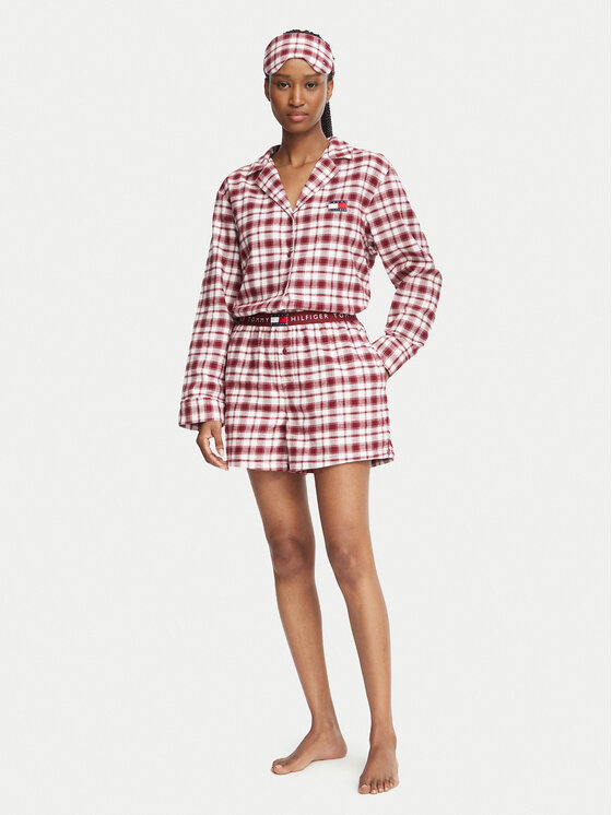 Tommy Hilfiger Piżama UW0UW06622 Różowy ciemny Relaxed Fit