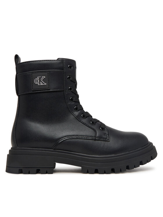 Calvin Klein Trapery Lace-Up Bootie V3A5-83420-1355 Czarny