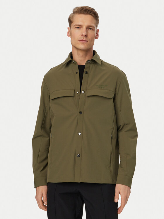 BOSS Kurtka koszulowa PS Spirit70 50560403 Zielony Relaxed Fit