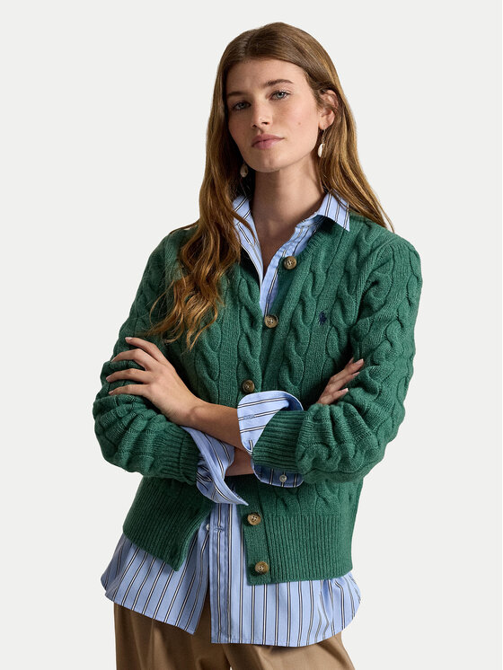 Polo Ralph Lauren Kardigan 211972104502 Zielony Slim Fit
