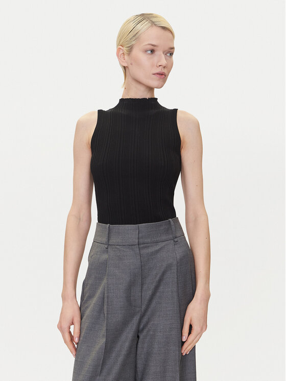 HUGO Bluzka Sarepilk 50542597 Czarny Slim Fit