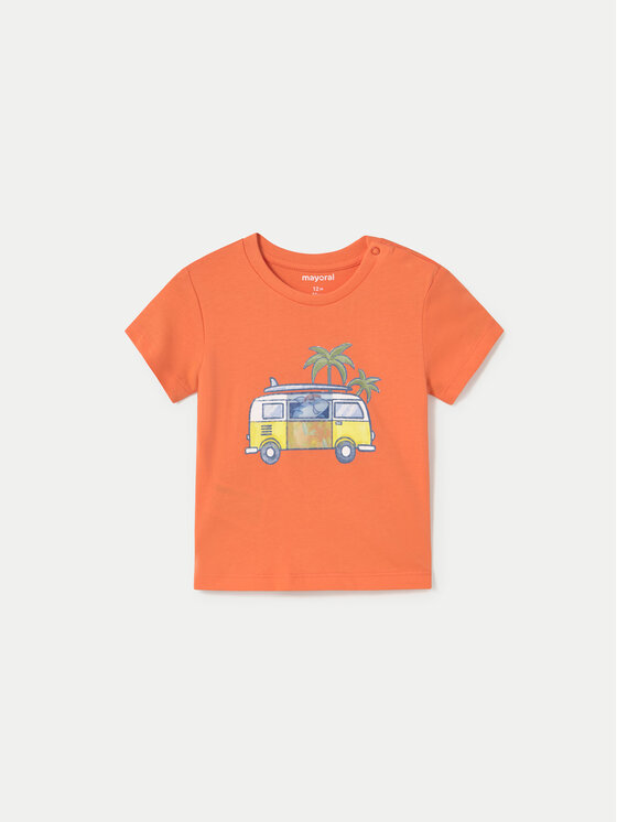Mayoral T-Shirt 1063 Pomarańczowy Regular Fit