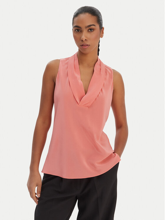 BOSS Bluzka Bolaru 50553717 Koralowy Regular Fit