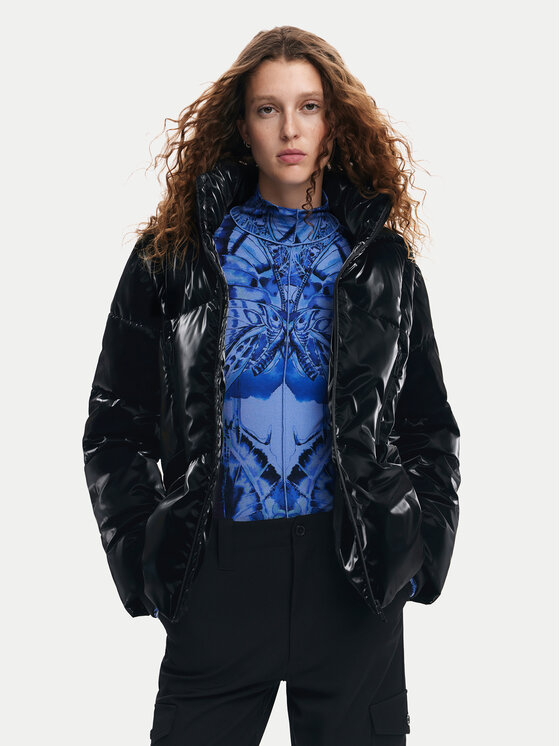 Desigual Kurtka zimowa Flam 24WWEWBP Czarny Regular Fit