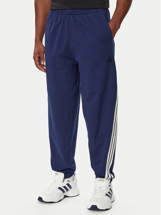 adidas Spodnie dresowe Adidas Kit 3-Stripes Regular Cuffed KW2365 Niebieski Regular Fit