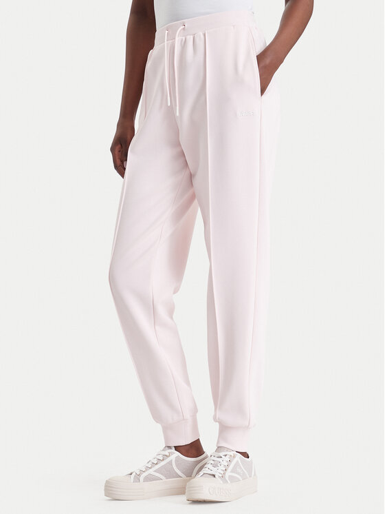 Guess Spodnie dresowe V6BB17 K6344 Różowy jasny Regular Fit