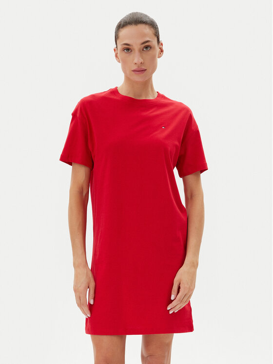 Tommy Hilfiger Koszula nocna UW0UW05767 Czerwony Regular Fit