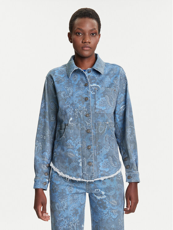 Desigual Koszula jeansowa Pasleyblue 25WWEW68 Niebieski Loose Fit