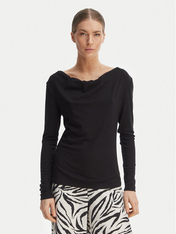 Vero Moda Bluzka Ice 10340793 Czarny Regular Fit