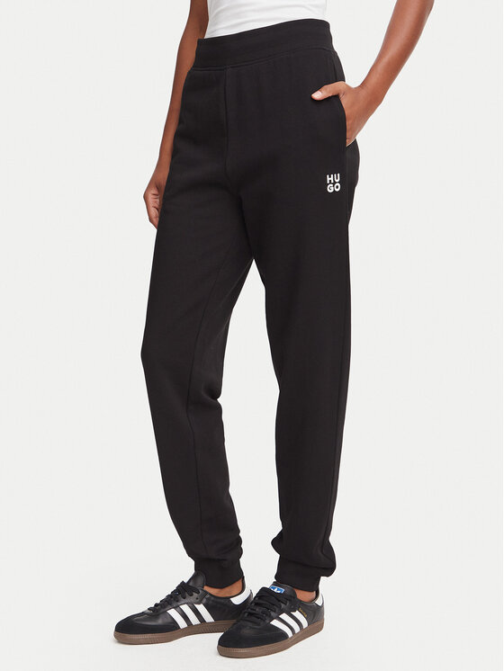 HUGO Spodnie dresowe Nelfinia 50522417 Czarny Regular Fit