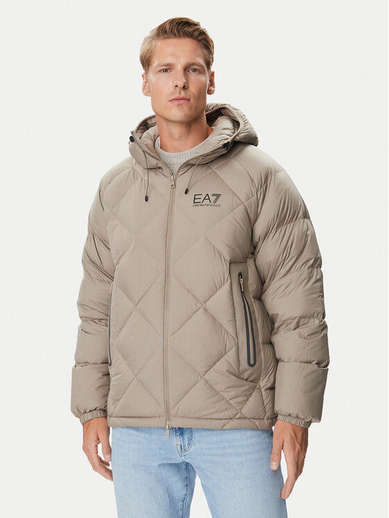 EA7 Emporio Armani Kurtka puchowa 7M002396 AF15923 U6167 Beżowy jasny Regular Fit