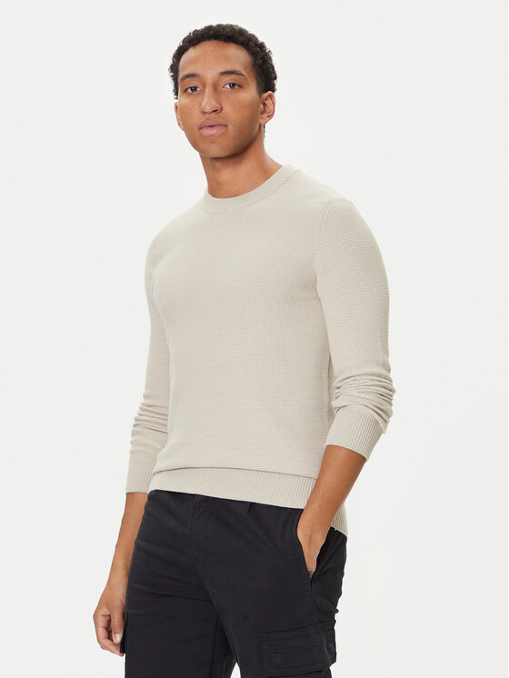 BOSS Sweter Klapok 50548673 Beżowy Regular Fit