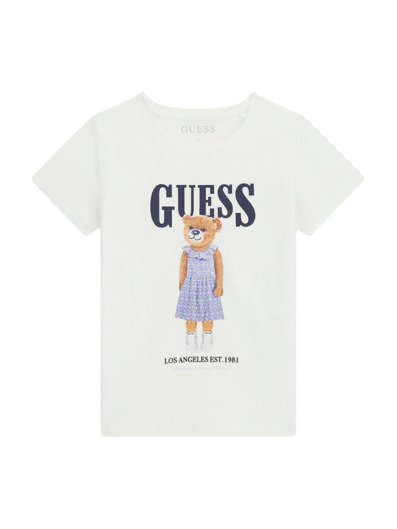 Guess T-Shirt J6GI04 K6YW4 Biały Regular Fit