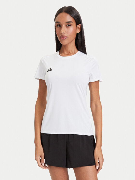 adidas Koszulka techniczna Adizero Essentials Running IN1173 Biały Slim Fit