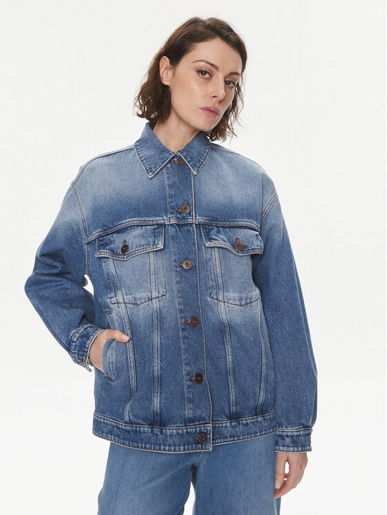 Weekend Max Mara Kurtka jeansowa Pio 2415041071 Niebieski Regular Fit
